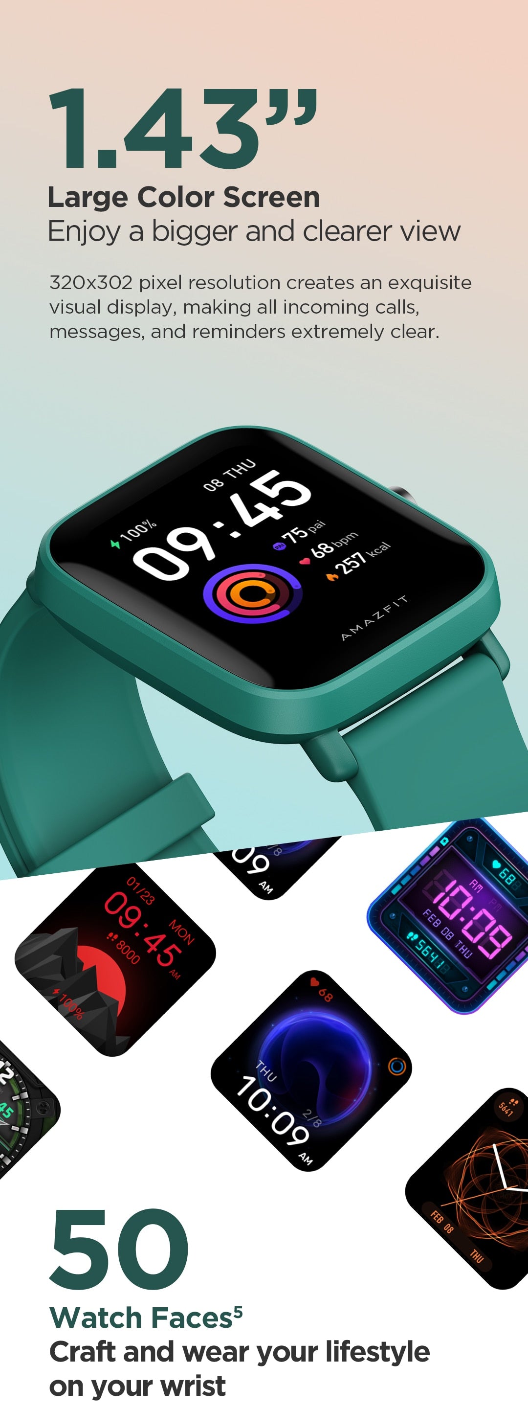 Waterproof Sport Tracking Smart Watch