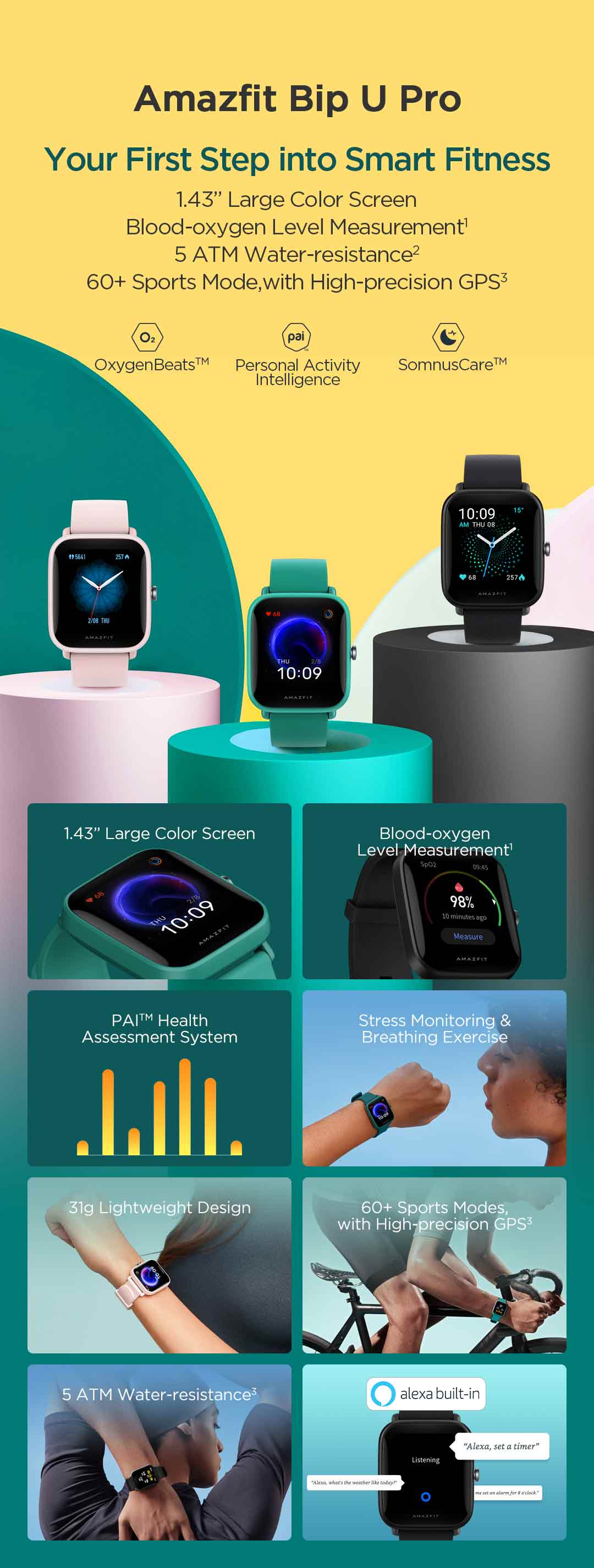 Waterproof Sport Tracking Smart Watch