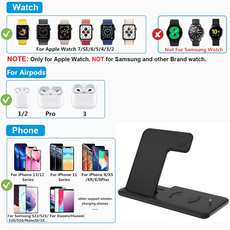 4 in 1 Fast Wireless Charger Stand